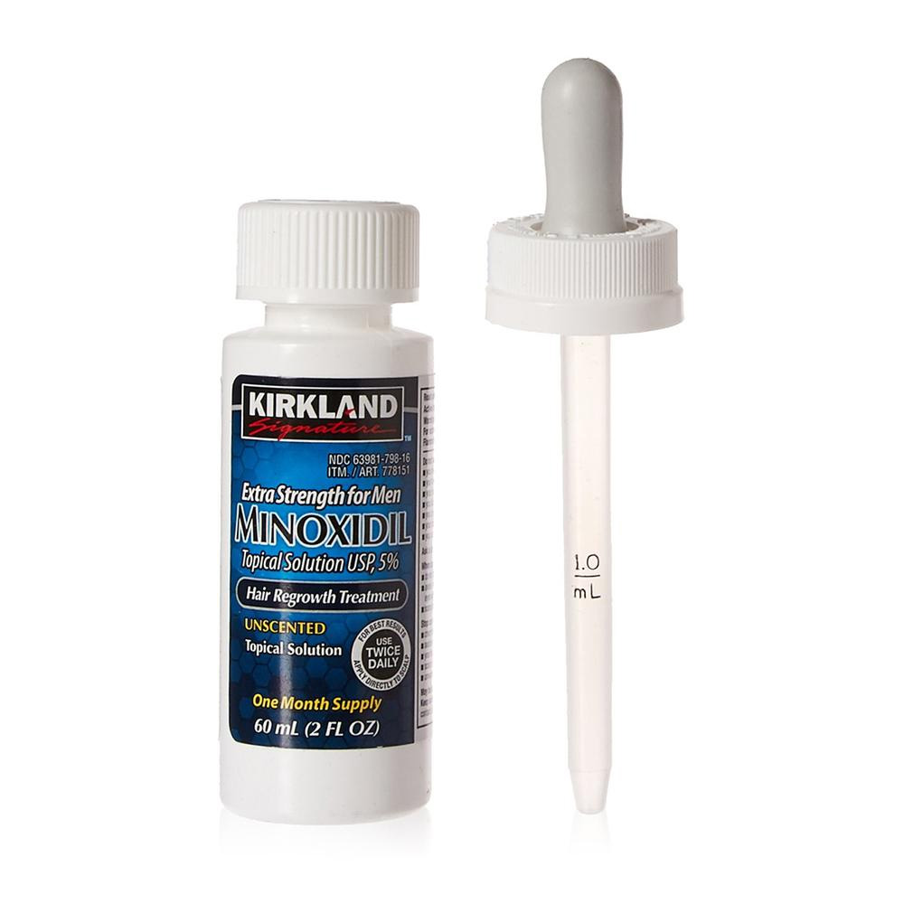 Picture of kirkland minoxidil 5% three Months Supply Package Includes Child Resistant Dropper Applicator