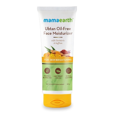 Picture of Mamaearth Ubtan Oil-Free Face Moisturizer with Turmeric & Saffron for Skin Brightening- 80 ml