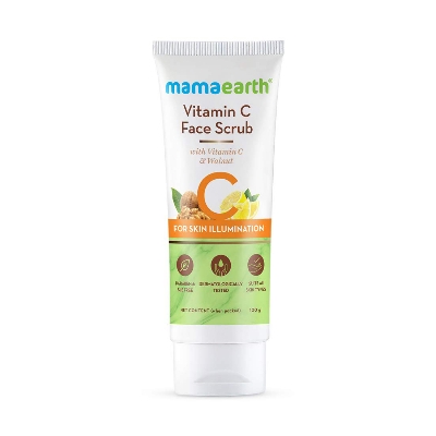 Picture of Mamaearth Vitamin C Face Scrub for Glowing Skin, With Vitamin C and Walnut For Skin Illumination-100 g