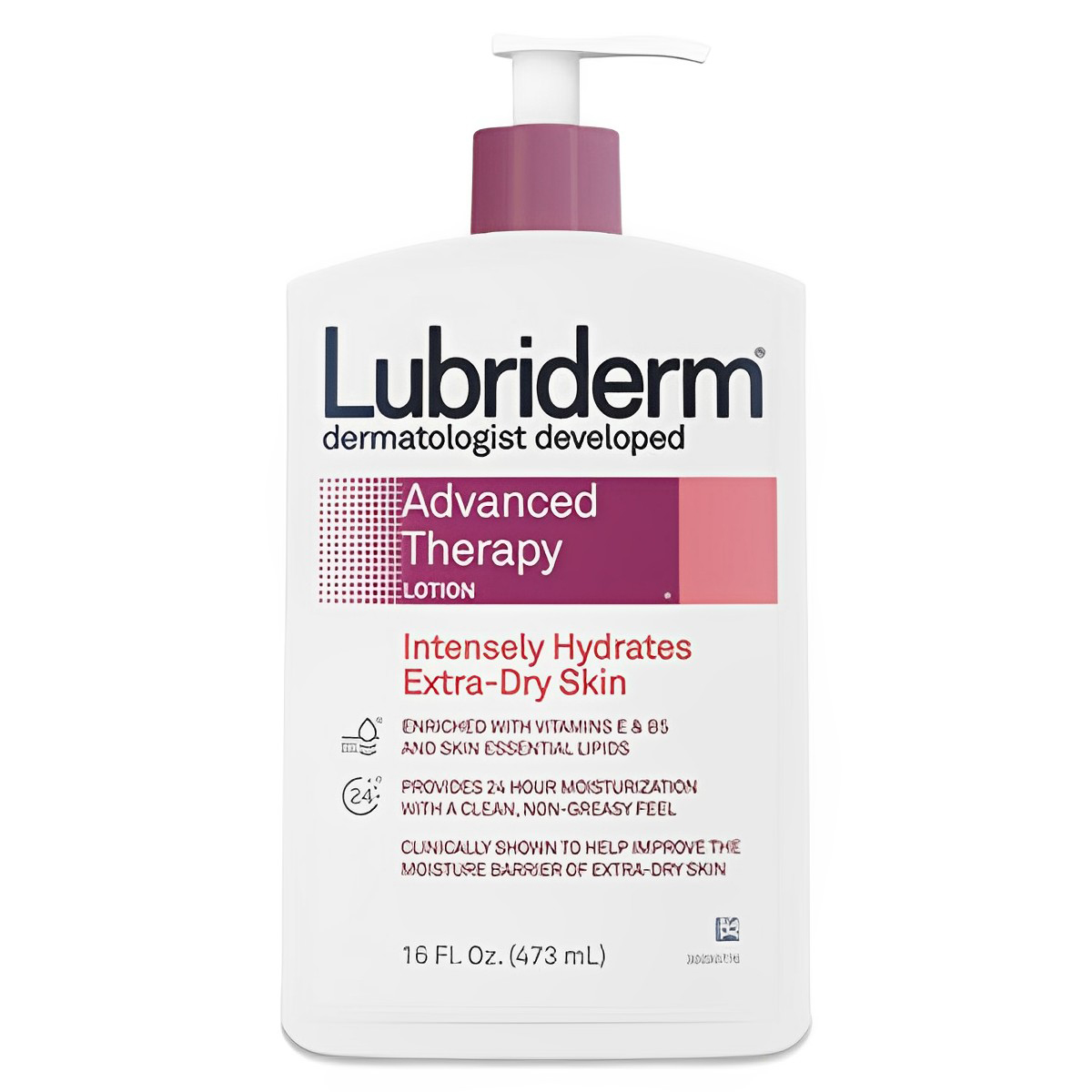 Picture of Lubriderm Advanced Therapy Fragrance Free Moisturizing Lotion-473 ml