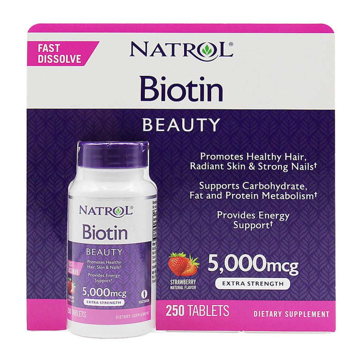 Picture of Natrol Biotin Extra Strength 5000 mcg-250 counts