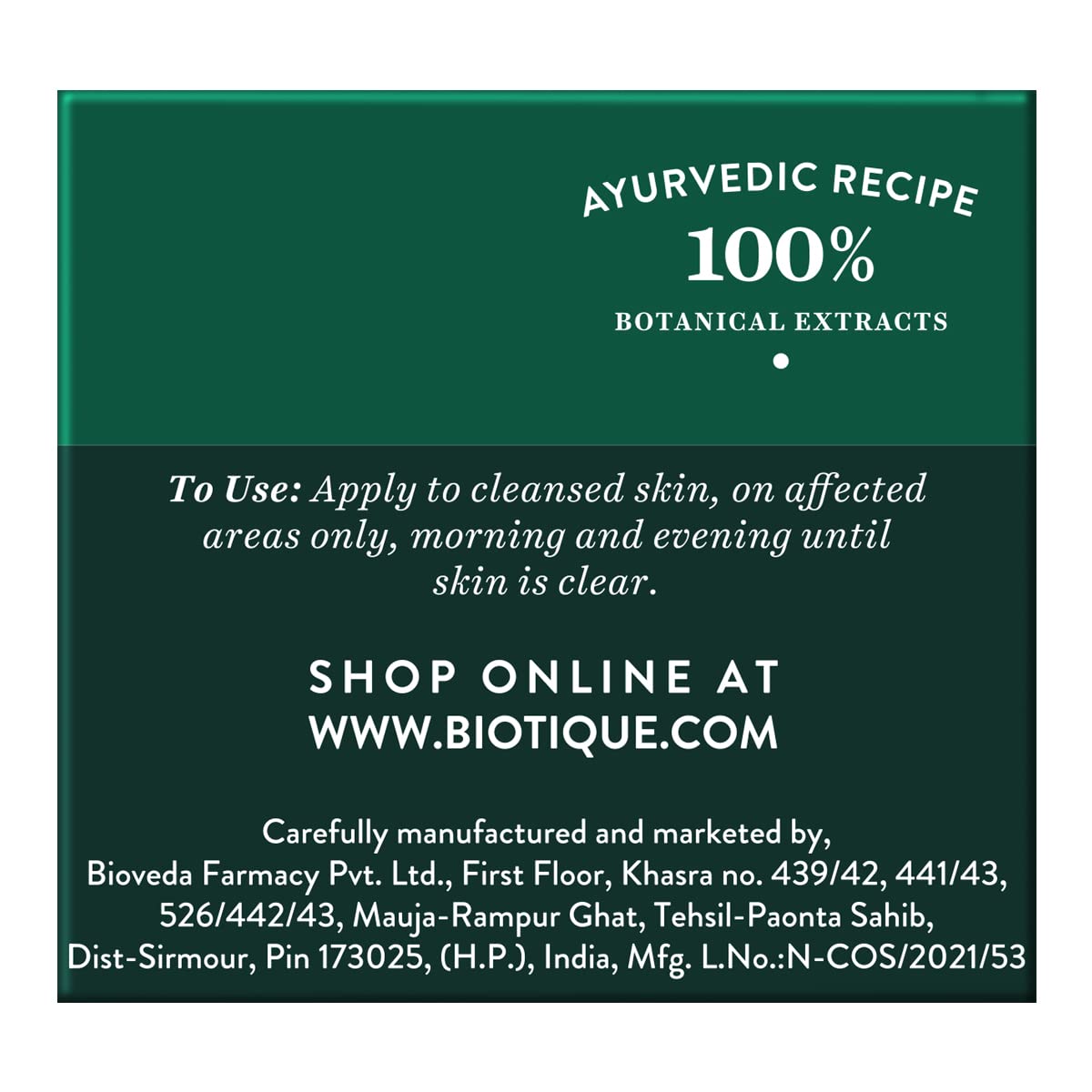 Picture of Biotique Bio Winter Green SpotCorrecting AntiAcne ointment-15g