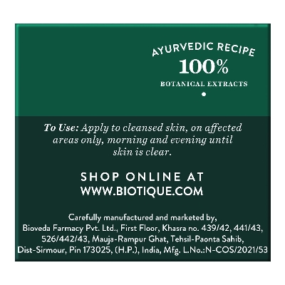 Picture of Biotique Bio Winter Green SpotCorrecting AntiAcne ointment-15g