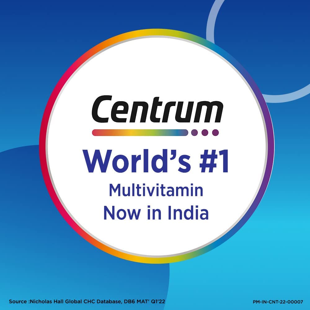 Picture of Centrum Men Tablet, World's No.1 Multivitamin with Grape seed extract, Vitamin C & 21 other nutrients for Overall Health, Strong Muscles & Immunity (Veg) 30s