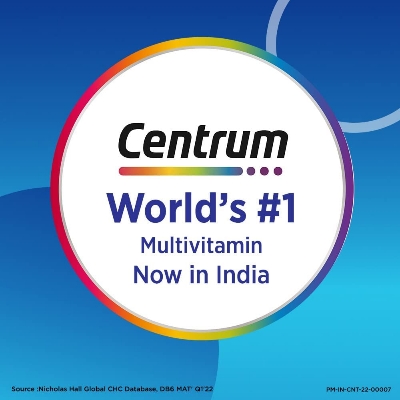 Picture of Centrum Men Tablet, World's No.1 Multivitamin with Grape seed extract, Vitamin C & 21 other nutrients for Overall Health, Strong Muscles & Immunity (Veg) 30s