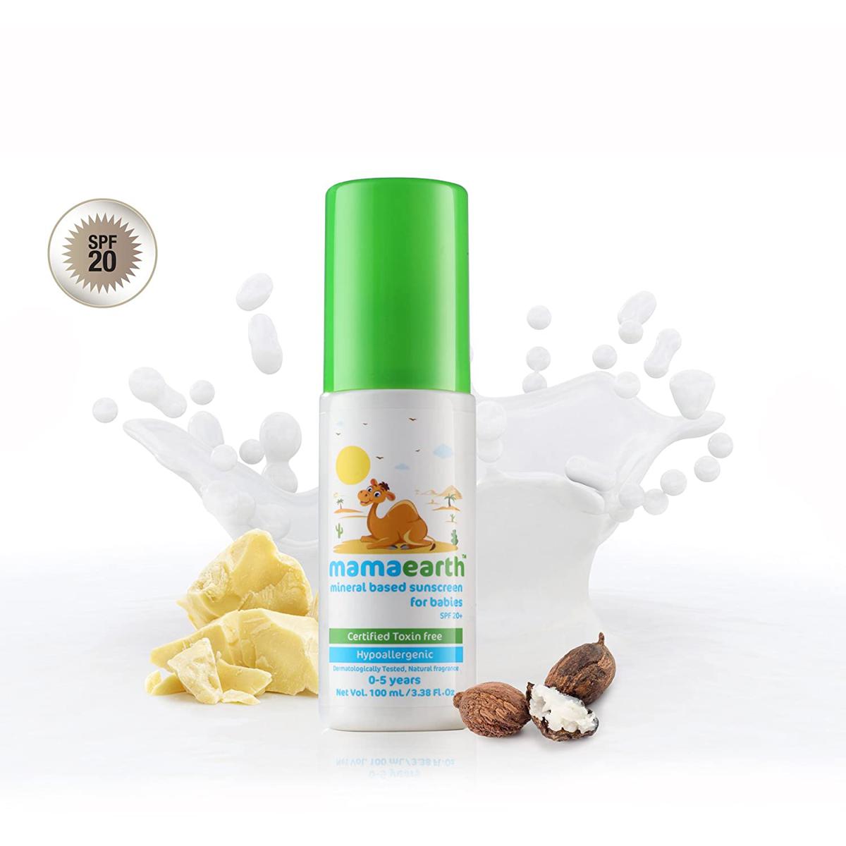 Picture of Mamaearth Mineral Based Sunscreen Baby Lotion SPF 20 Hypoallergenic-100ml