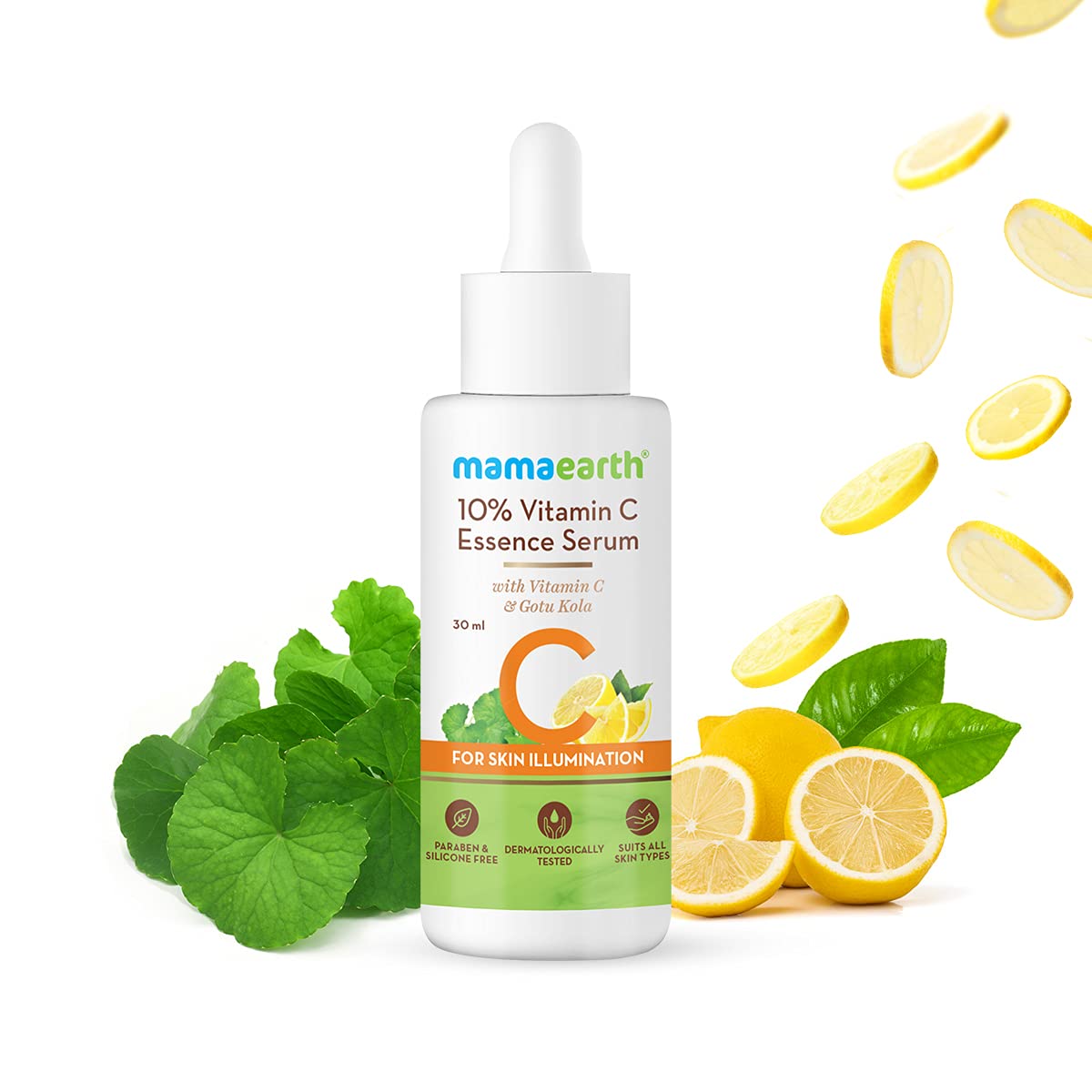 Picture of Mamaearth 10% Vitamin C Face Serum Essence Serum with Vitamin C and Gotu Kola for Skin Illumination-30ml