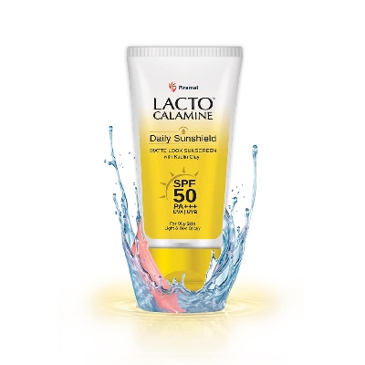 Picture of Lacto Calamine Sunshield Matte Look Sunscreen SPF50 PA+++ for Oily or Acne prone skin, Paraben & Sulphate free-50g