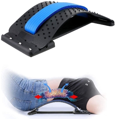 Picture of BACK Stretching Device Back Massager for Bed & CHAIR & CAR, Multi-Level Lumbar Support Stretcher Spinal Lower and Upper Muscle Pain Relief