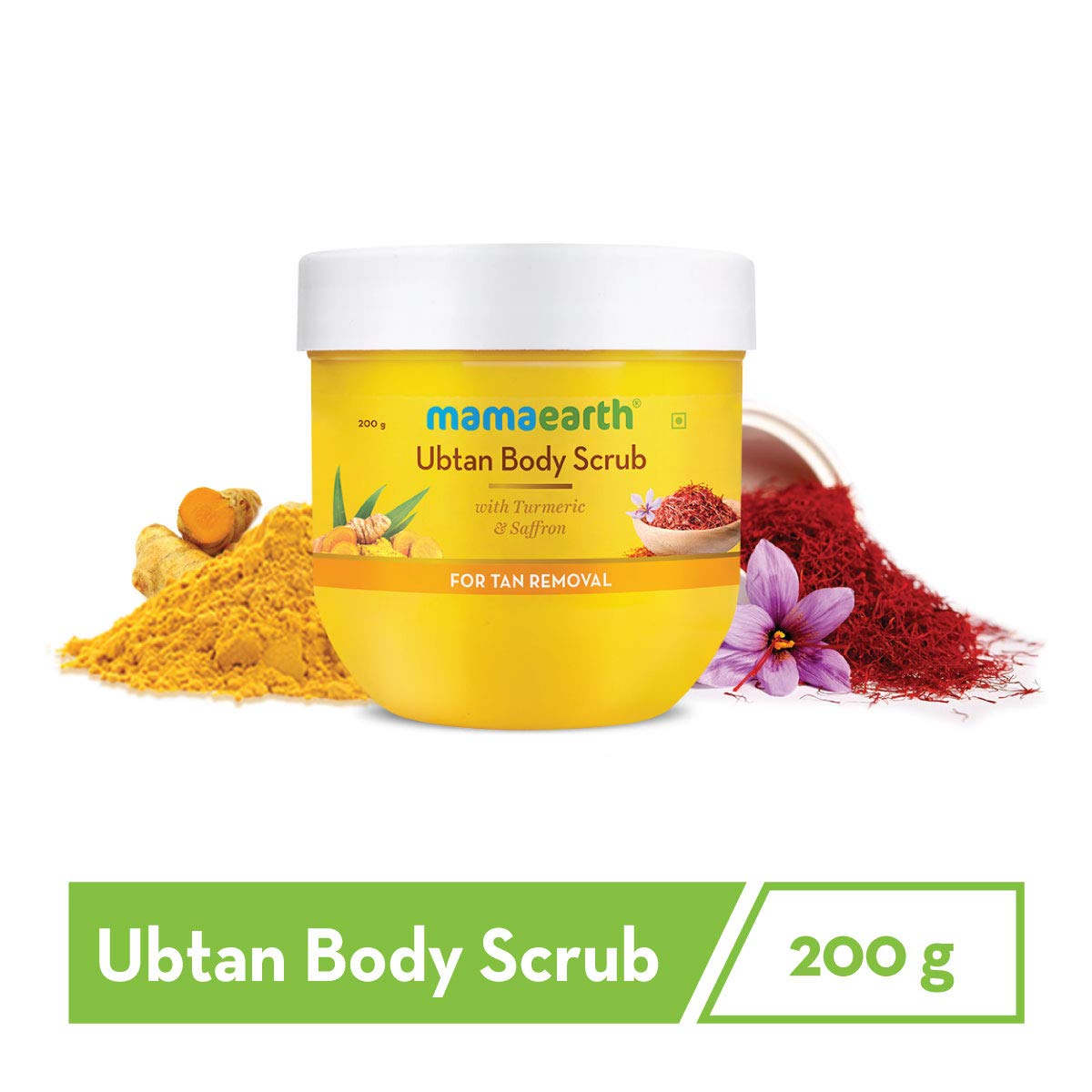 Picture of Mamaearth Ubtan Body Scrub with Turmeric and Saffron for Tan Removal -200 g