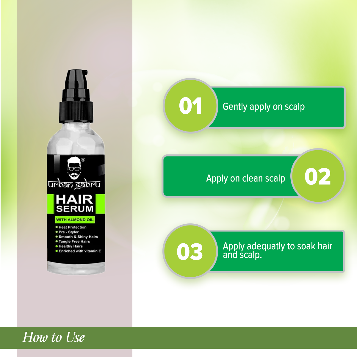 Picture of UrbanGabru Hair Serum for Men & WomenSoft & Silky Touch-100 ml