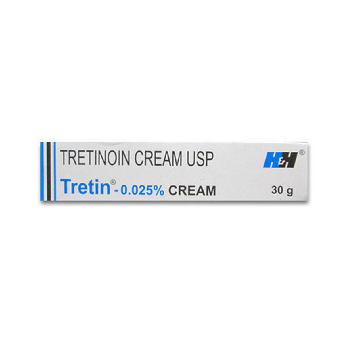 Picture of Tretin 0.025% Cream for acne treatment and pores-30 gram (packaging may vary)