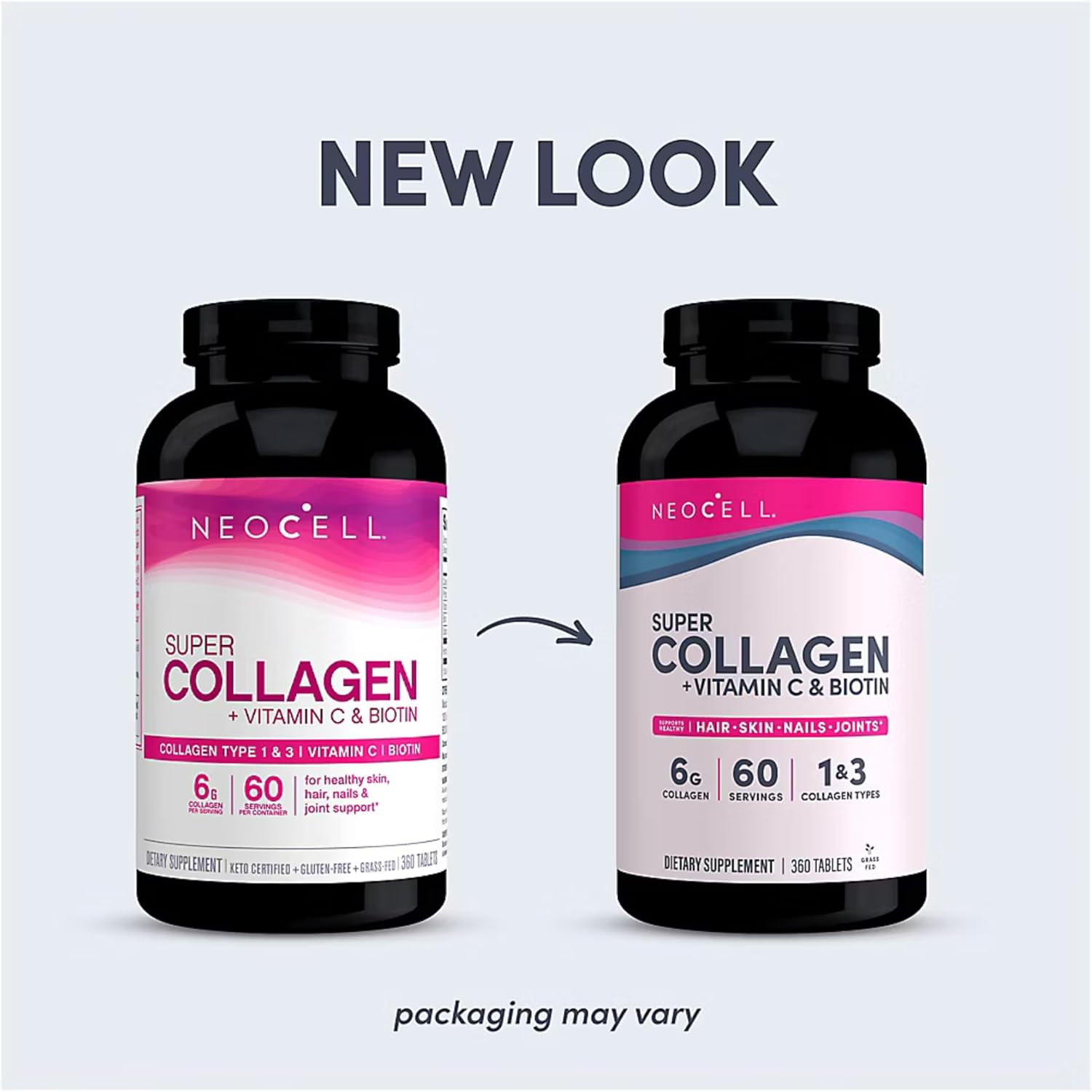 Picture of NeoCell Super Collagen With Vitamin C and Biotin, Skin, Hair and Nails Supplement, Includes Antioxidants, Tablet-360 tab