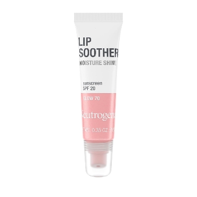 Picture of Neutrogena MoistureShine Lip Soother Gloss with SPF 20 Sun Protection, High Gloss Tinted Lip Moisturizer with Hydrating Glycerin and Soothing Cucumber for Dry Lips, Glow 70, .35 oz  (USA)