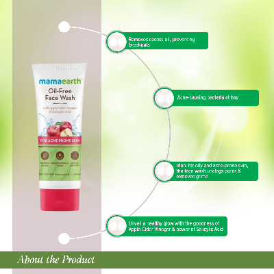 Picture of Mamaearth apple cider vinegar facewash-100 ml