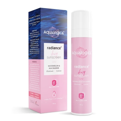 Picture of Aqualogica Radiance Dewy Sunscreen Cream - SPF 50+, Watermelon & Niacinamide (50gm)