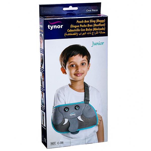 Picture of Tynor Pouch Arm Sling Tropical,Grey,Child, 1 Unit Picture of Tynor Pouch Arm Sling Tropical,Grey,Child, 1 Unit