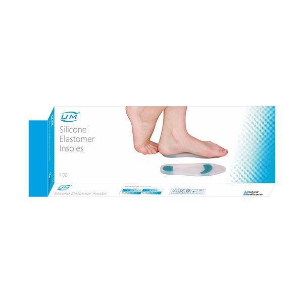 Picture of UM Silicone Elastomer Insole (The green gel inserts relief pressure on painful heel area)