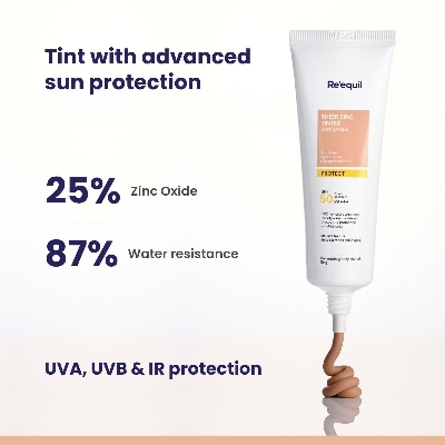 Picture of Re'equil Sheer Zinc Tinted Mineral based Sunscreen-50 gram