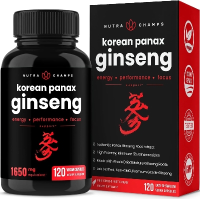 Picture of NutraChamps Korean Red Panax Ginseng Capsules-120 counts(USA)