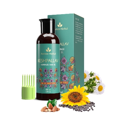 Picture of Avimee Herbal Keshpallav Hair Oil For Men & Women-100 ml