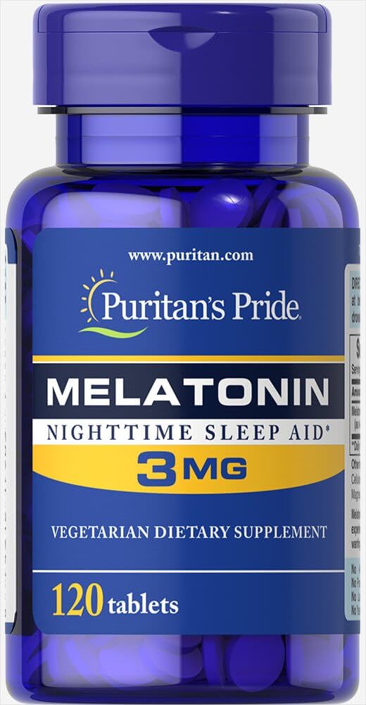 Picture of Puritans Pride Melatonin 3 Mg Tablets-120 Counts
