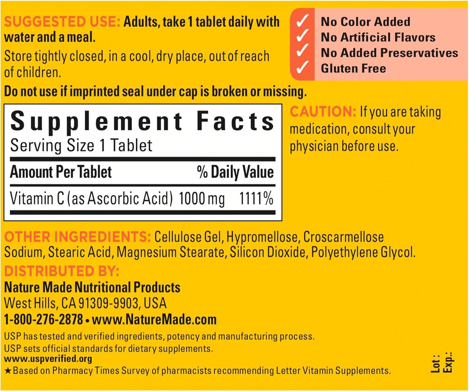 Picture of Nature Made Extra Strength Vitamin C 1000 mg-100 count