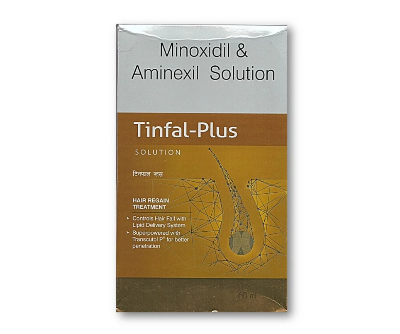 Picture of Tinfal Plus Solution minoxidil 5% for hair growth treatment -60 ml