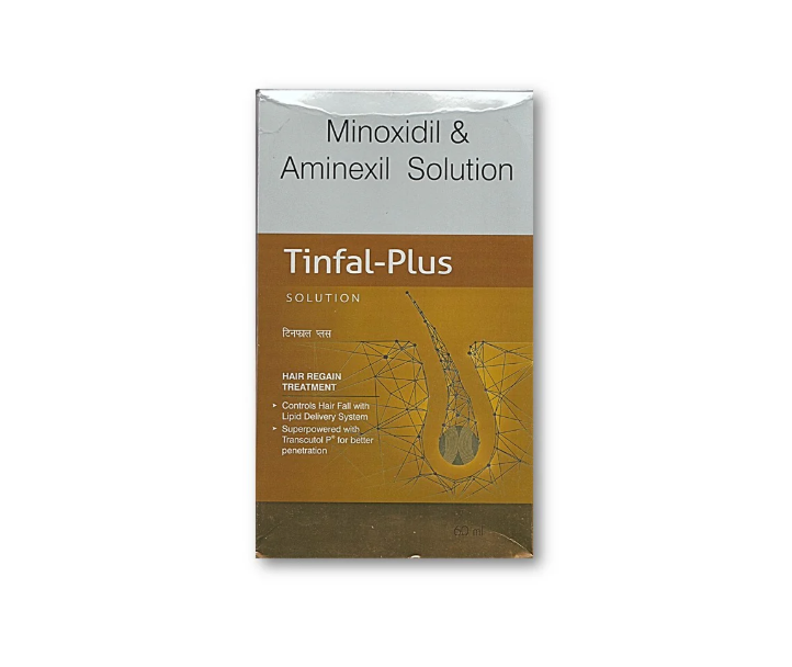 Picture of Tinfal Plus Solution minoxidil 5% for hair growth treatment -60 ml