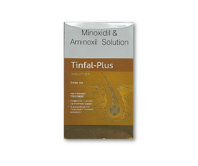 Picture of Tinfal Plus Solution minoxidil 5% for hair growth treatment -60 ml