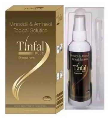 Picture of Tinfal Plus Solution minoxidil 5% for hair growth treatment -60 ml