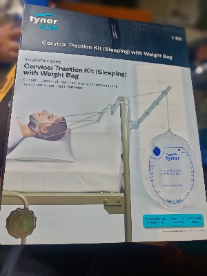 Picture of Tynor Cervical Traction Kit (Sleeping) With Weight Bag Picture of Tynor Cervical Traction Kit (Sleeping) With Weight Bag