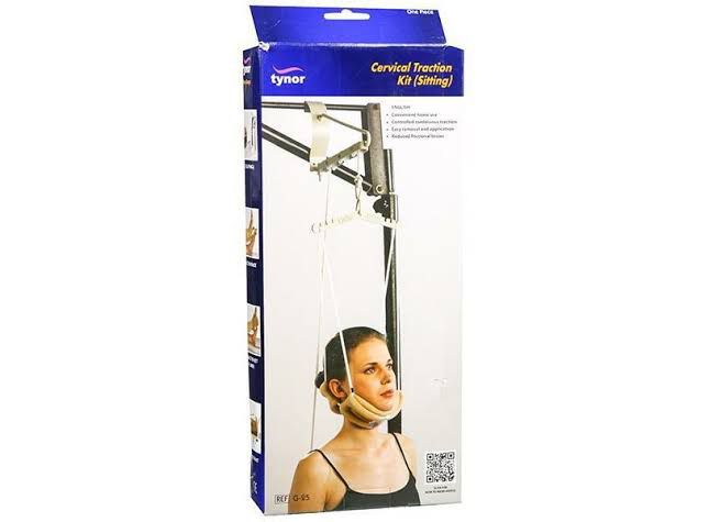 Picture of tynor cervical traction kit (setting) with weight bag Picture of tynor cervical traction kit (setting) with weight bag