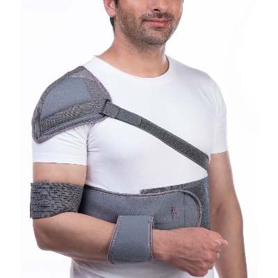 Picture of Tynor Elastic shoulder immobiliser ,Grey,1Unit Picture of Tynor Elastic shoulder immobiliser ,Grey,1Unit