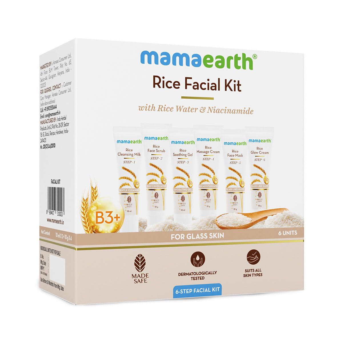 Picture of Mamaearth Rice Facial Kit With Rice Water & Niacinamide for Glass Skin - 60 gram