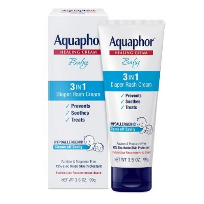 Picture of Aquaphor Baby Diaper Rash Cream, 3-in-1 Diaper Rash Relief, 3.5 Oz Tube