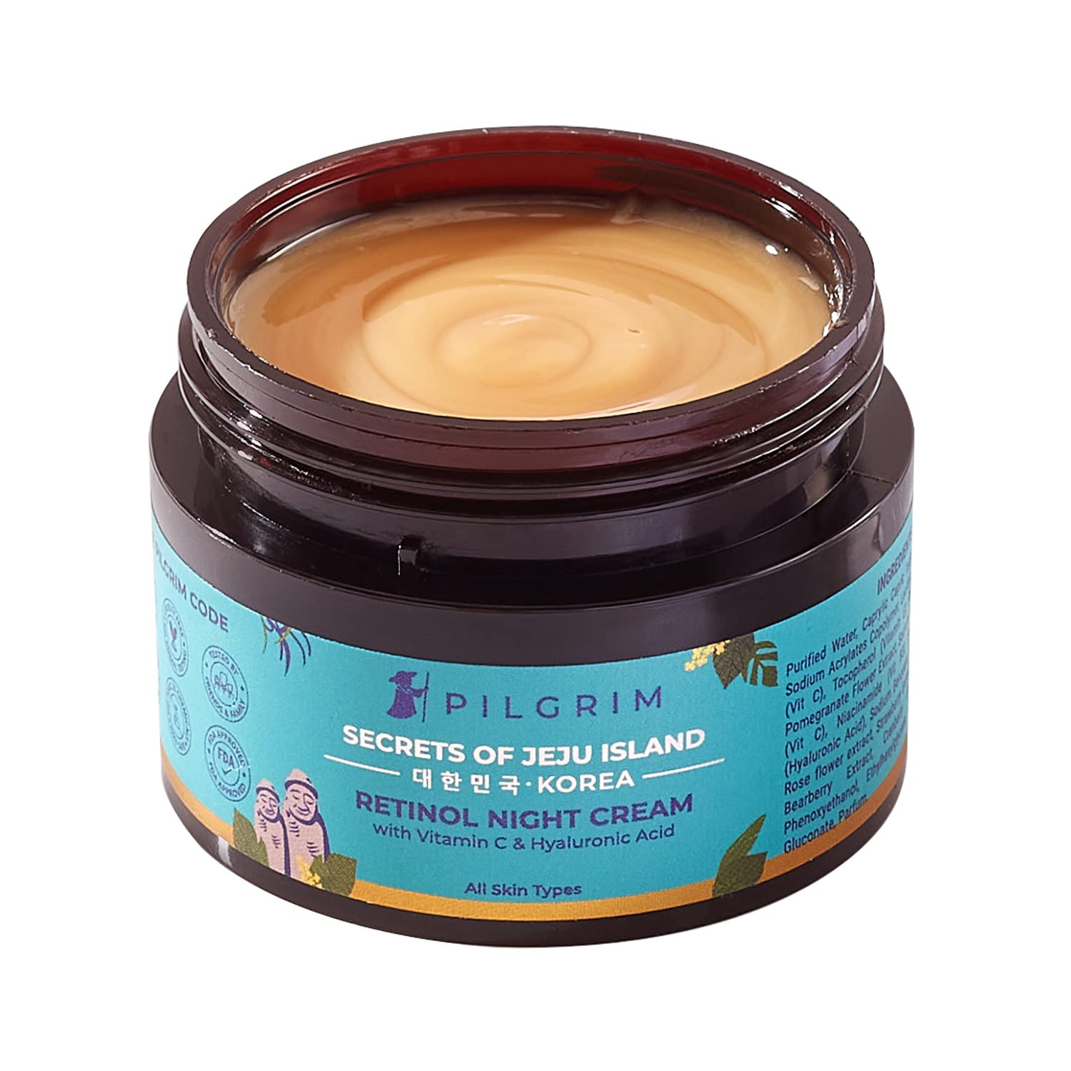 Picture of PILGRIM Korean Retinol AntiAging Night Cream with Hyaluronic Acid & Vitamin -50 gram
