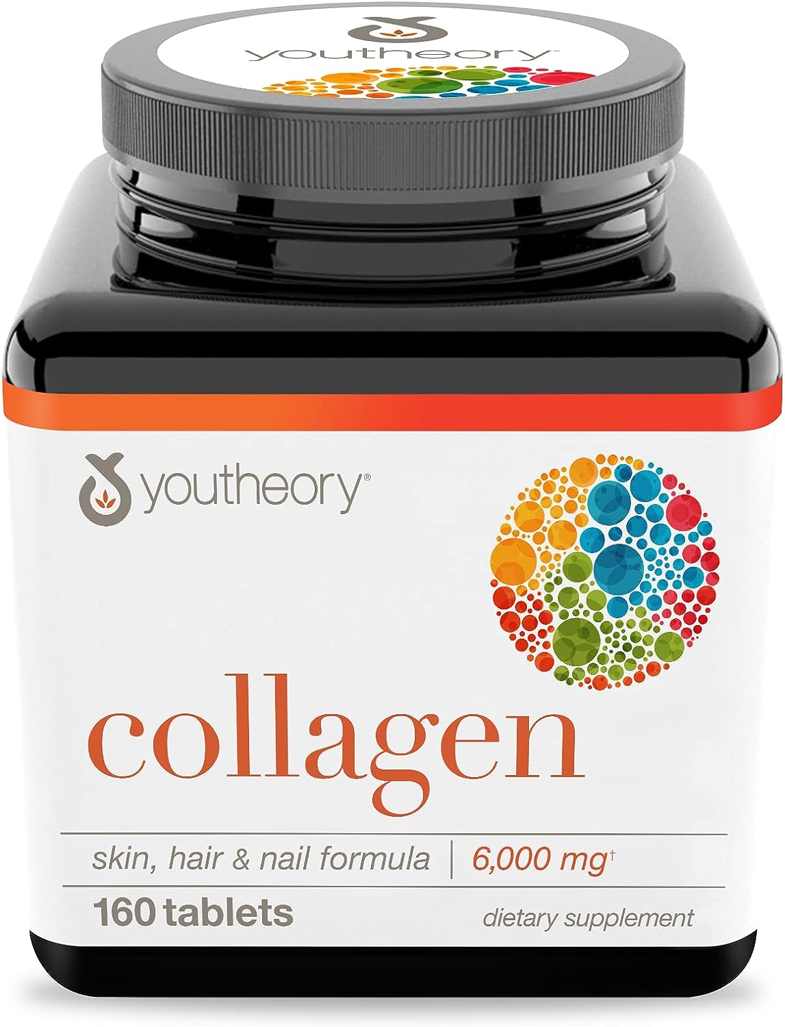 Picture of Youtheory Collagen with Vitamin C, Advanced Hydrolyzed Formula for Optimal Absorption, Skin, Hair, Nails and Joint Support, 160 Supplements