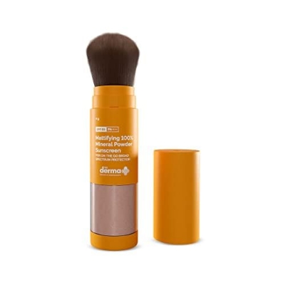 Picture of The Derma Co Mattifying 100% Mineral Powder Sunscreen with SPF 50 & PA++++ For On The Go Broad Spectrum Protection - 4g