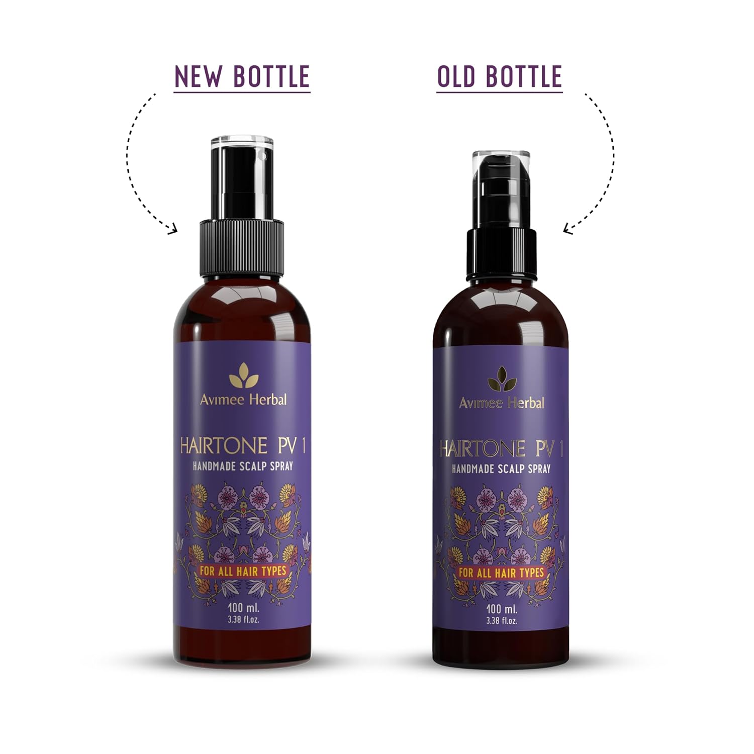 Picture of Avimee Herbal Hairtone PV 1 Scalp Spray | Natural DHT Blocker & Fights Hair Fall | With Rosemary, Saw Palmetto, Amla, Methi & Bhringraj Extracts | Serum For Men & Women | 100 ml