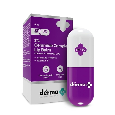 Picture of The Derma Co 1% Ceramide Complex Lip Balm with Ceramides & Vitamin E, SPF 30 PA++ for Dry & Chapped Lips - 4g