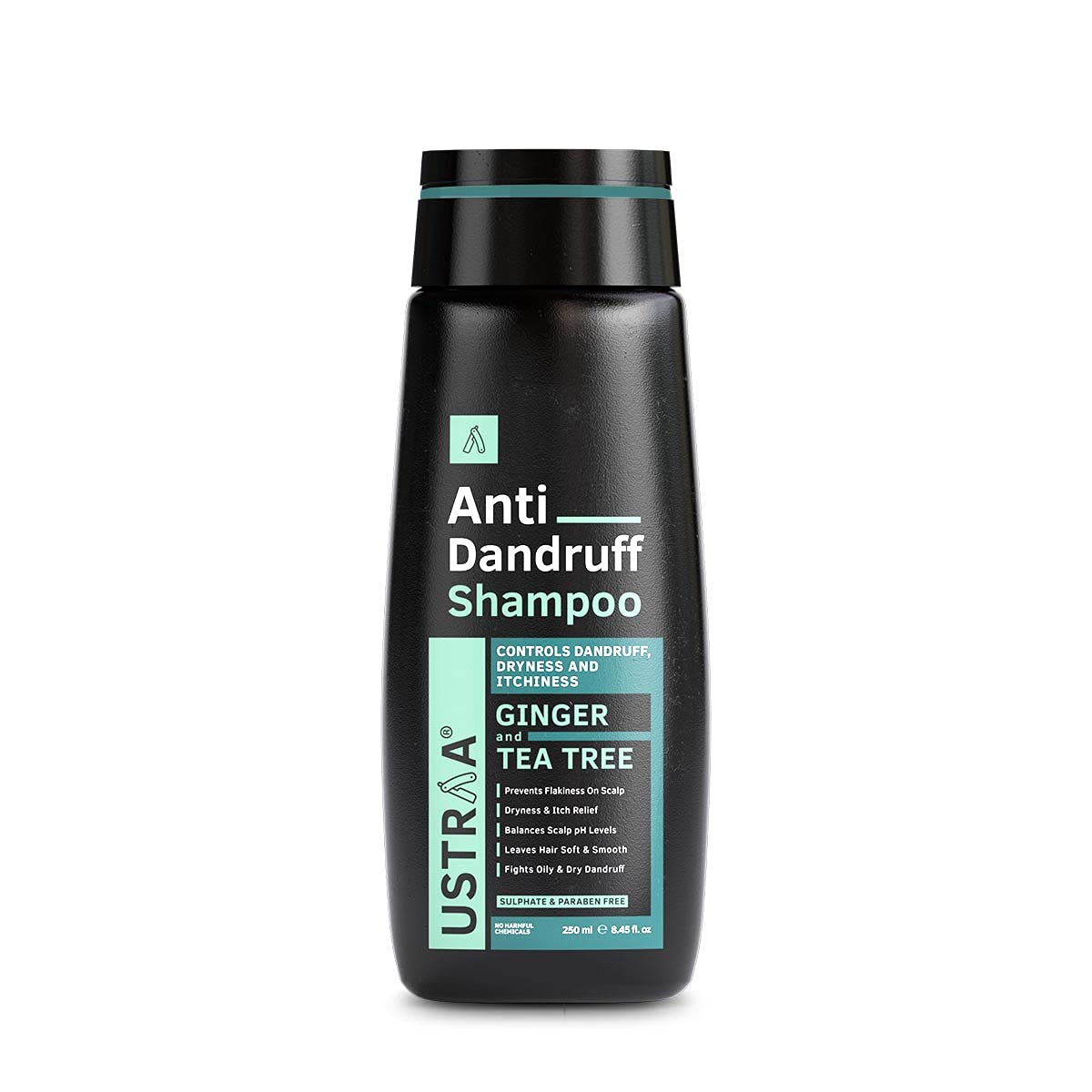 Picture of Ustraa Anti-Dandruff Shampoo 250ml - With Climbazole, Ginger & Tea Tree Oil, Controls Dandruff, No Sulphates, No Parabens, No Silicone, No Mineral Oil