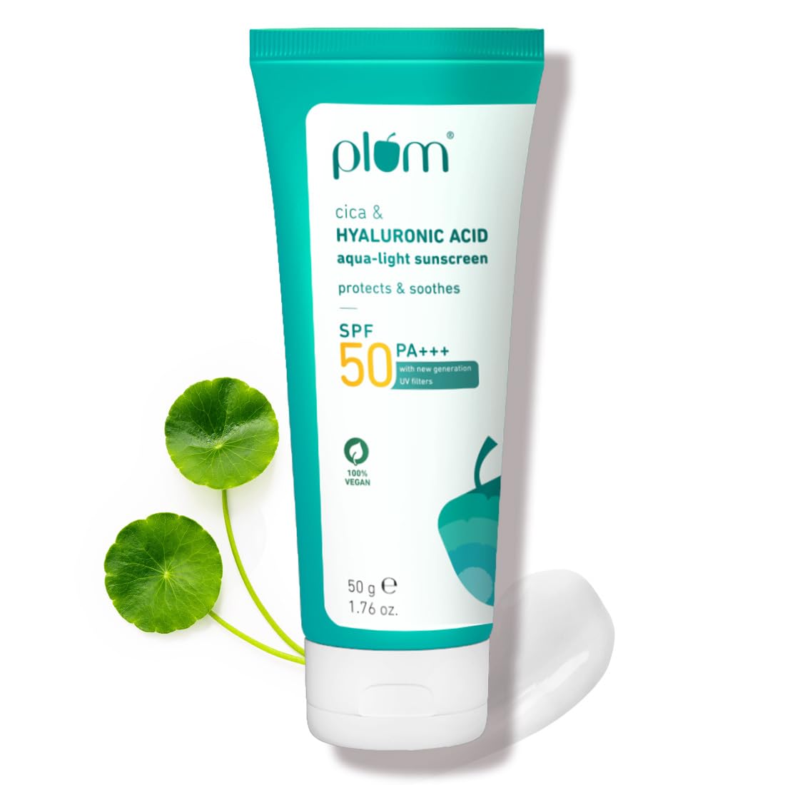 Picture of Plum Cica & Hyaluronic Acid Aqua-Light Sunscreen SPF 50 PA+++ -50 gram