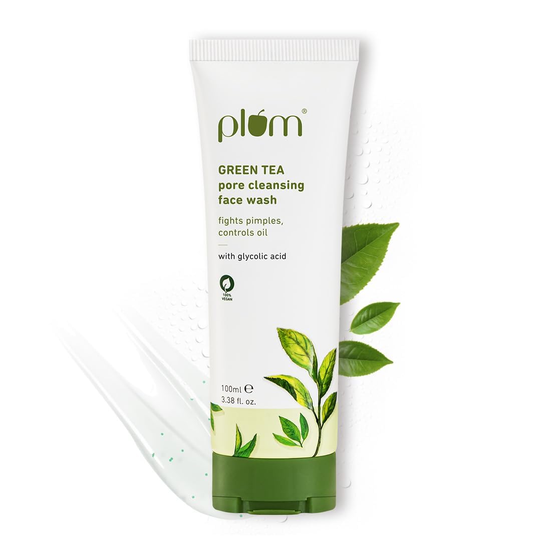 Picture of Plum Green Tea Pore Cleansing Face Wash For Oily Skin | With Glycolic Acid | Fights Acne, Controls Excess Oil | Removes Dead Skin Cells | Gentle & Non-Drying | Women & Men | 100% Vegan | 100 ml