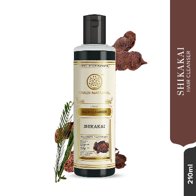 Picture of Khadi Natural Shikakai Shampoo for Cleaning Hair | Natural Hair Cleanser with Shikakai | Nourishing Shampoo for Healthy Hair | Suitable for All Hair Types 210ml