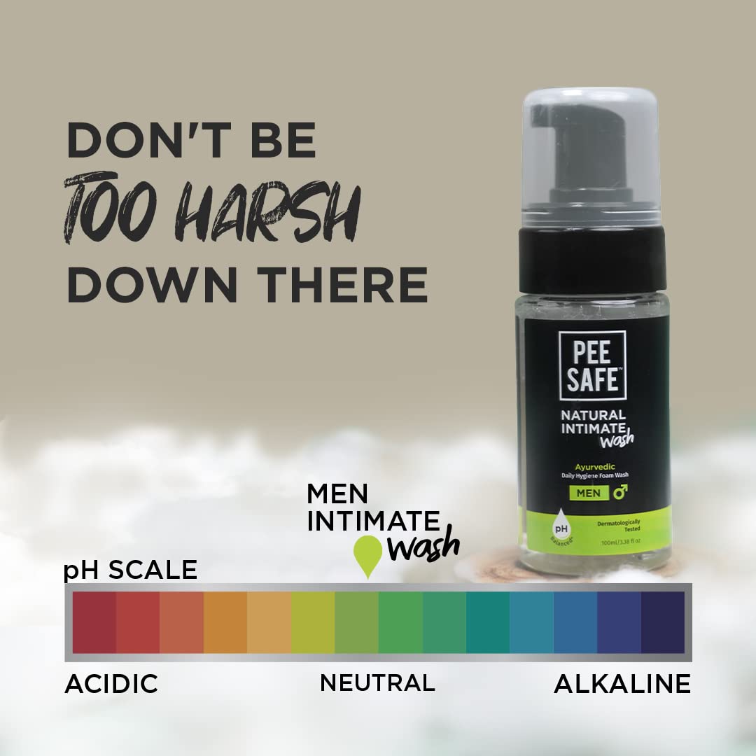 Picture of PEESAFE Natural Intimate Wash for Men | Tea Tree Essential Oil | Ayurvedic | Mens Intimate Wash | Men Genital Wash | Mens Ball wash | Men's Intimate wash 100ml