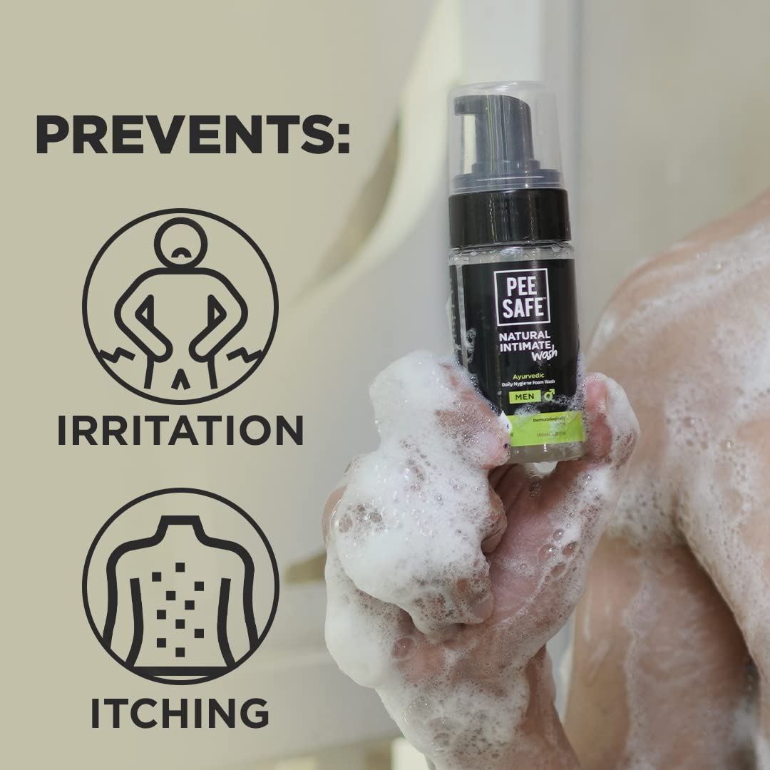 Picture of PEESAFE Natural Intimate Wash for Men | Tea Tree Essential Oil | Ayurvedic | Mens Intimate Wash | Men Genital Wash | Mens Ball wash | Men's Intimate wash 100ml