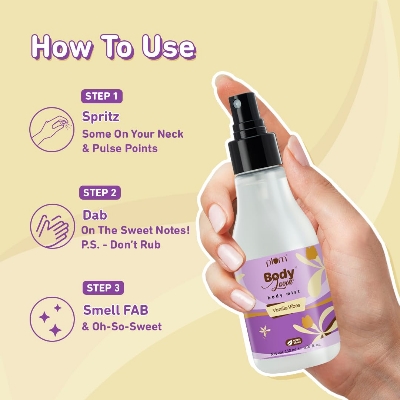 Picture of Plum BodyLovin' Vanilla Vibes Body Mist | Long Lasting Vanilla Fragrance For Women With Warm & Cozy Vanila Scent | High On Fun | Travel-Friendly Perfume Body Spray 150 ml