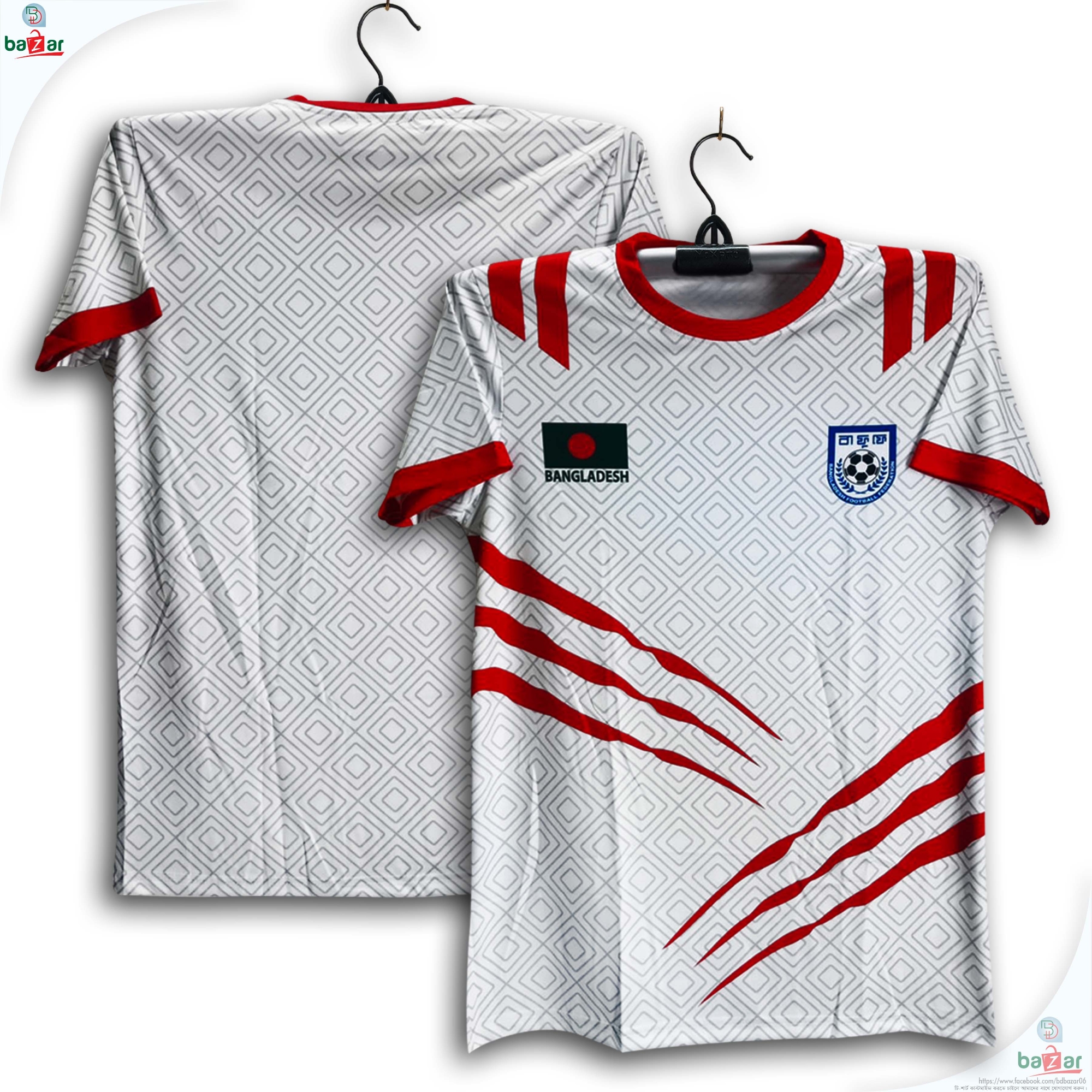 Picture of B-D Short Sleeve Jersey 2025/2026 Thai Premium Football Jersey For Men - Half Sleeve - Bangladesh Fan Jersey 2025