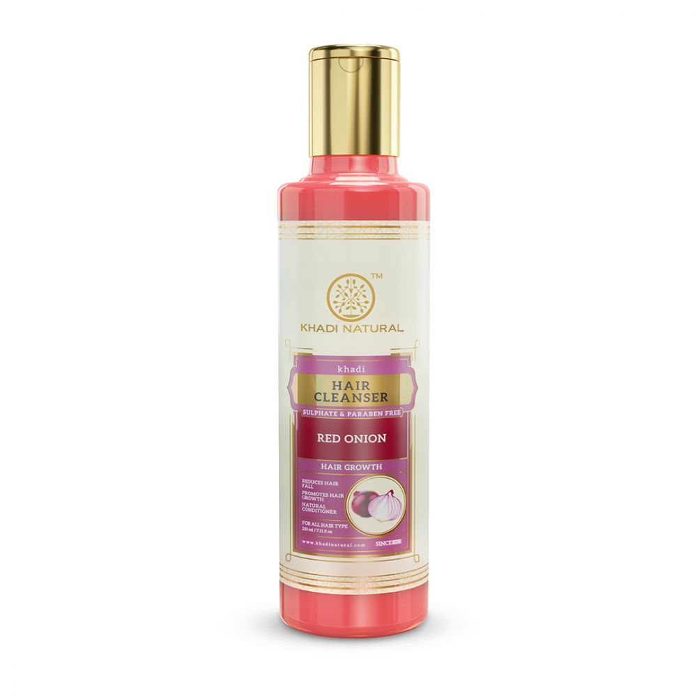 Picture of Khadi Natural Red Onion Hair Cleanser-Sulphate & Paraben Free-210 ml